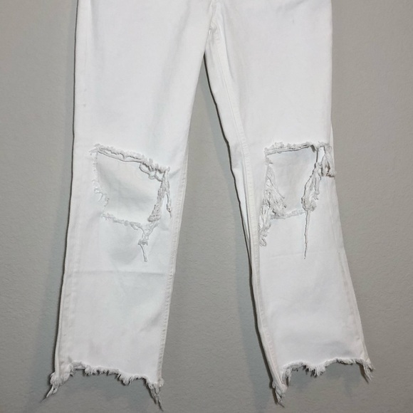NWT Free People We the Free Maggie Mid Rise Ripped Straight Leg Jeans size 26 - Picture 8 of 14